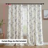 HLC.ME Jasmine Floral Patterned Window Rod Pocket Curtains - Light Blocking Darkening Window Panels, Set of 2 - 4 of 4