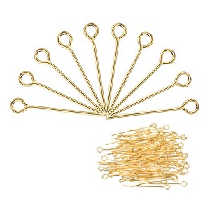 Unique Bargains DIY Craft Necklaces Bracelets Earrings Jewelry Making Iron 21 Gauge Eye Pins 500 Pcs - 1 of 4