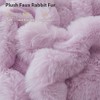 LISM Long Pillow Shams 2-Pack Fluffy Faux Rabbit Fur Pillowcases - 3 of 4