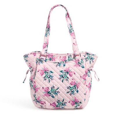 Vera Bradley Women's Cotton Vera Tote Bag Happiness Returns Pink