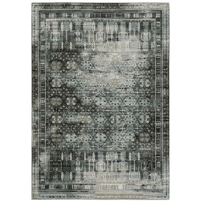 Oriental Weavers Gemini 070N2 Charcoal/ Grey Indoor Area Rug - 5'3" x 7'6"