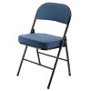 Elama 4 Piece Metal Folding Chair with 2.2 Inch Padded Seats in Dark Blue - 2 of 4