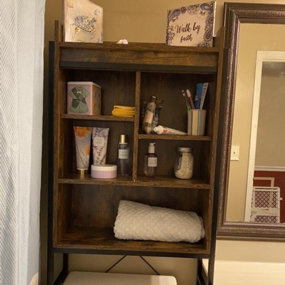 Costway 3-tier Over-the-toilet Storage Rack Bathroom Organizer Space Saver  Rustic Brown : Target