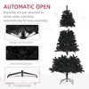 6ft Tall Artificial Christmas Tree, Unlit Xmas Tree with 1000 Branch Tips, Auto Open, Steel Base, Holiday D¹Ècor for Home Office, Black - 3 of 4