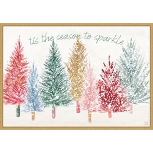 Amanti Art 33"x23" Holiday Sparkle I by Dina June Framed Canvas Wall Art Print - 1 of 4