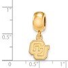Black Bow Jewelry 14k Yellow Gold Plated Sterling Silver Colorado Buffalos NCAA Bead Charm - 2 of 3