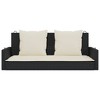 vidaXL Swing Bench Black PE rattan Medium UV-resistant materials - 4 of 4