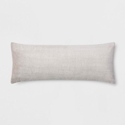 white fuzzy body pillow cover