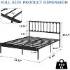 14 Inch Queen Bed Frame, Metal Platform Bed Frame with Headboard, No Box Spring Needed, Noise-Free, Non-Slip, Black - 2 of 4