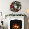 COZONY Pre-Lit Christmas Wreath & Garland Set, Artificial Lighted Decor for Door, Porch and Fireplace - 2 of 4