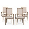Christopher Knight Home McIntosh French Country Fabric Upholstered Wood Dining Chairs (Set of 4) - 2 of 4