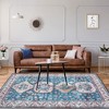 Rug for Living Room Vintage Distressed Boho Area Rug Machine Washable Rug - 2 of 4