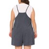 Agnes Orinda Women's Plus Size Sleeveless Round Neck with Pocket Spaghetti Strap Short Rompers - 4 of 4