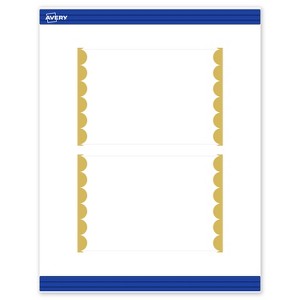 Avery Printable Rectangle Postcards, Gold Edge Dots, 4" x 6", Matte White Rectangle Postcards, Laser/Inkjet, 20ct, Great for Postcards - 1 of 4
