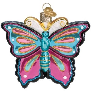 Old World Christmas Blown Glass Ornament for Christmas Tree, Fanciful Butterfly - 1 of 4