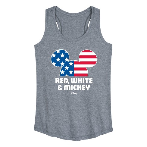 Women's Disney Americana Graphic Racerback Tank - Heather Grey - Small ...