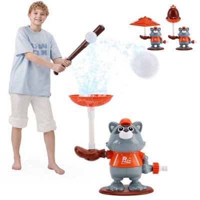 thumbnail image 2 of Kids Water Sprinkler Toy With Rotating Nozzles - Attaches To Garden Hose For Summer Outdoor Backyard Fun 2 of 13