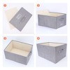 Unique Bargains Fabric Foldable Closet Storage Bins with Handles - 3 of 4
