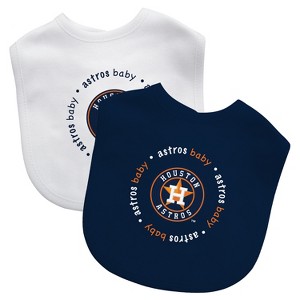 BabyFanatic Officially Licensed Unisex Baby Bibs 2 Pack - MLB Houston Astros - 1 of 4