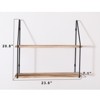 Hybition 2 Tiers  Premium  Floating Wall Shelves - 2 of 4