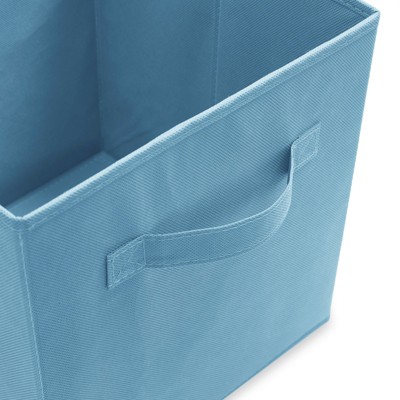 Baby Blue Collapsible Fabric Storage Cube Bins, Set of 12