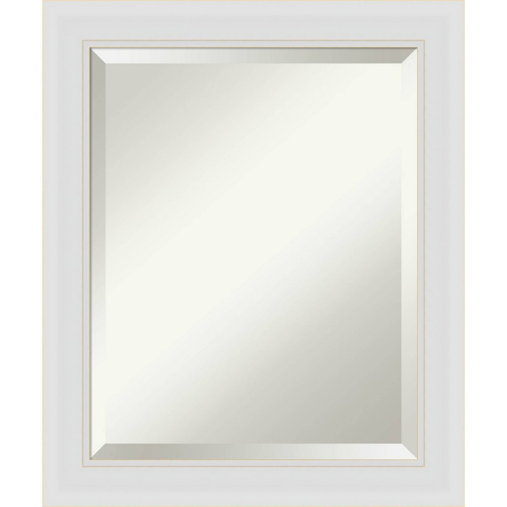 Photos - Wall Mirror 20" x 24" Flair Framed Bathroom Vanity  Soft White - Amanti Art