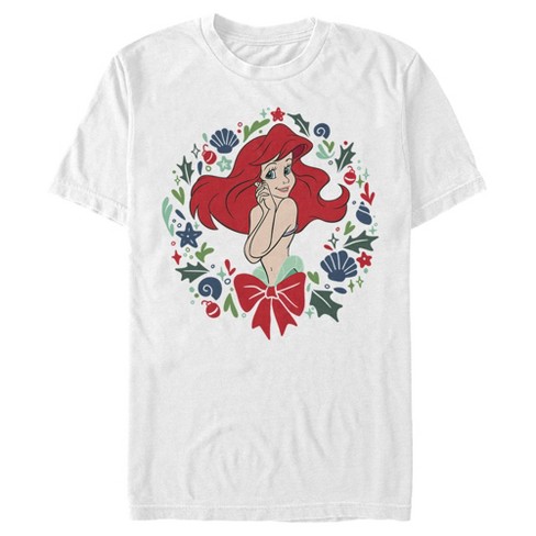 Men S Disney The Little Mermaid Ariel Wreath T Shirt Target