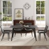 62" Modern Rectangular Dining Table for 6,Sintered Stone Top with Black Metal Legs,Small Space Kitchen or Dining Room Table-Maison Boucle - 3 of 4