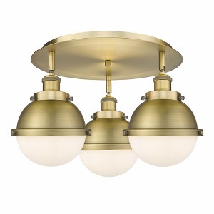 Ballston Urban - 3 Light Flush Mount In Art Deco Style-10.75 Inches Tall and 18.25 Inches Wide - 1 of 1