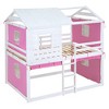 Full Size Wooden House Bunk Bed with Tent for Bedroom - 4 of 4