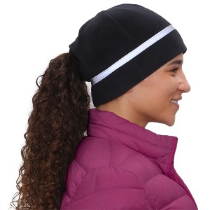 TrailHeads Women's Ponytail Hat - Reflective Cold Weather Running Beanie for Hiking, XC Skiing - 1 of 4