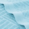 Basketweave Luxury Cotton Jacquard 3 Piece Assorted Towel Set by Blue Nile Mills - 4 of 4