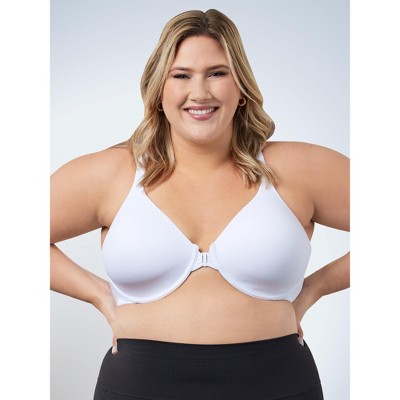 Leading Lady The Brigitte Racerback - Seamless Front-closure Underwire Bra  In White, Size: 36dd : Target