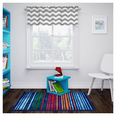 Wavy Chevron Room Darkening Window Valance Gray - Eclipse My Scene