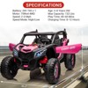 Coucheta 24V 2-Seater Kids Ride On UTV Car, 4WD 300W Motor w/ Remote Control, 4 Shock Absorbers, Leather Seats, Music & Lights, Electric Car for Kids - 2 of 4