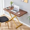 KTMBDW Multifunctional Folding Table, Lift Top Coffee Table Convertible to Dining Table, Height Adjustable Wooden Dinner Table for Living Room,Kitchen - 4 of 4