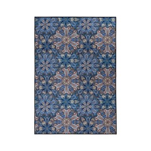 Floral Bohemian Non-Slip Indoor Outdoor Area Rug by Blue Nile Mills - 1 of 4