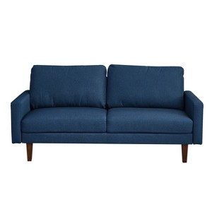 Linen Sofa Modern Couch Comfy Loveseat with Wooden Legs for Living Room, Bedroom, Office - 1 of 4
