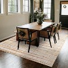 Washable Runner Rug, Modern Abstract Print Carpet, Non-Slip Low Pile Linen Texture Foldable Rug for Kitchen, Entryway - 2 of 4