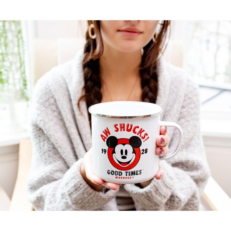 Silver Buffalo Disney Mickey Mouse "Aw Shucks" Ceramic Camper Mug | Holds 20 Ounces, 3 of 7
