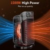 YASHE Space Heaters for Indoor Use, 1500W Portable Heater with Thermostat and Remote, 24H Timer, 75°Oscillation - 2 of 4