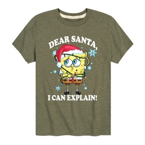 Boys' - SpongeBob SquarePants - Dear Santa Short Sleeve Graphic T-Shirt - 1 of 4