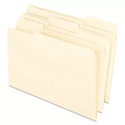 Pendaflex Earthwise 100% Recycled Paper File Folder 1/3 Cut Legal Manila 100/Box 76520