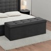 SONGMICS Storage Ottoman Bench Leather Ottoman with Storage - 2 of 4