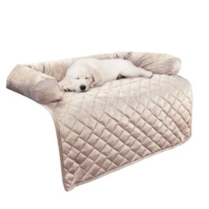 Pet Adobe Furniture Protector Pet Cover with Memory Foam Bolster Pillow - 35" x 35", Beige - 1 of 4