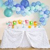 Wikineon White Tablecloth Rectangle 60 x102 Inches for Wedding Rosette Table Cloth Party Table Decor Satin Floral Fabric for Home Outdoor Decorations - 2 of 4