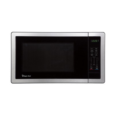 Magic Chef 1.6 Cu Ft Countertop Microwave Push Button Door Black