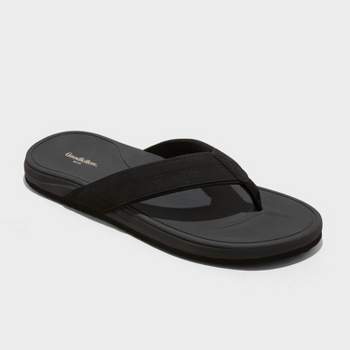 Women's Hanna Toe Ring Thong Sandals - A New Day™ Black 7 : Target