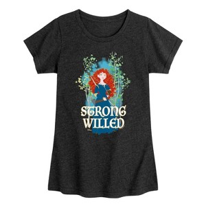Girls' - Disney - Merida Strong Willed Fitted Short Sleeve Graphic T-Shirt - 1 of 4
