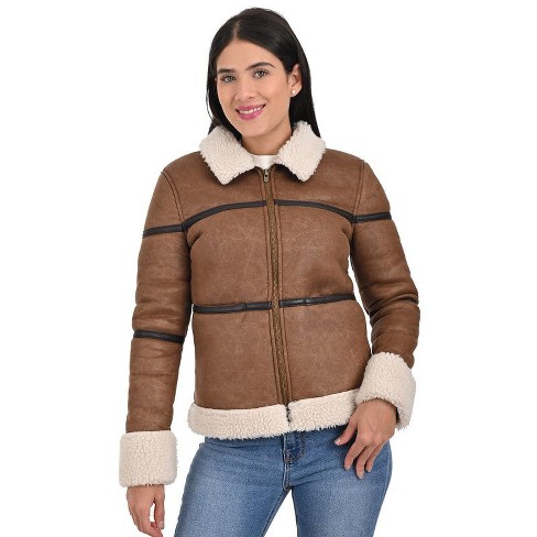 Lee Women s Fur Bomber Jacket 2311 Target